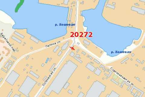 Билборд B в Херсоне, 3x6  Патона вул. - Острівське шосе схема