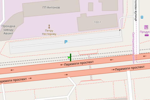 Билборд B в Васильевке, 3x6  Перемоги просп., 100/1 схема