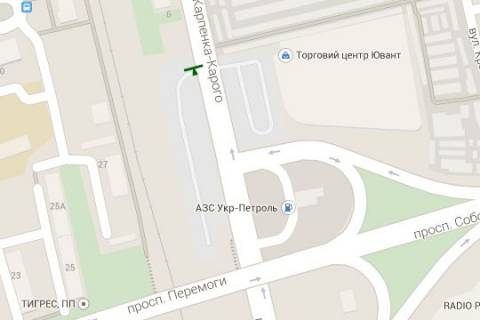 Билборд B в Васильевке, 3x6  Карпенка-Карого вул. - Соборності просп. схема