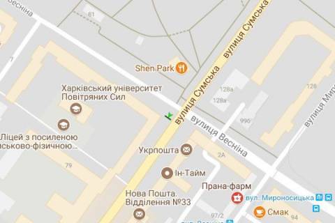 Скроллер A в Харькове, 2.3x3.14  Сумська вул., 77/79 - Весніна вул. - 43902 схема