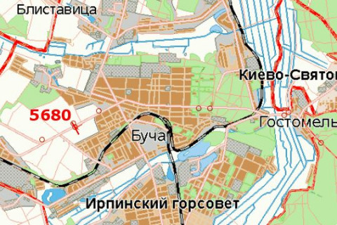 Білборд, Бігборд (Борд)  B у Запоріжжі, 3x6  Київ - Ковель, 16км+600м від Києва (Буча, Варшавская тр., "Епицентр" АЗС "Глуско") схема