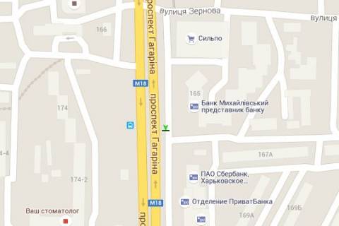 Ситилайт B в Васильевке, 1.2x1.8  Гагаріна просп., 167 (№1) схема