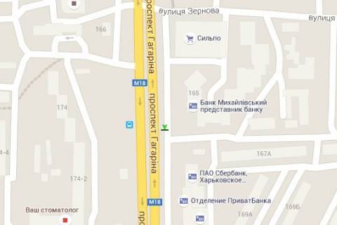 Ситилайт B в Харькове, 1.2x1.8  просп. Аерокосмічний (Гагаріна)., 167 (№1) схема