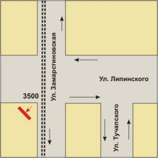 Prismatron, Prism B in Lviv, 3x6  Vaceslava Lipins'kogo st. - Zamarstinivs'ka st., (prizma) - 530328 scheme