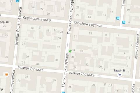Ситилайт A в Васильевке, 1.2x1.8  Пушкінська вул., 33 схема