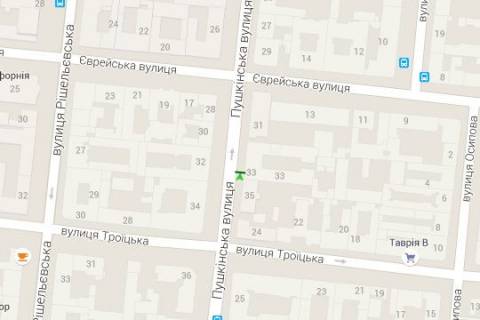 Сiтiлайт A у Одесі, 1.2x1.8  Італійська вул. (Пушкінська)., 33 схема