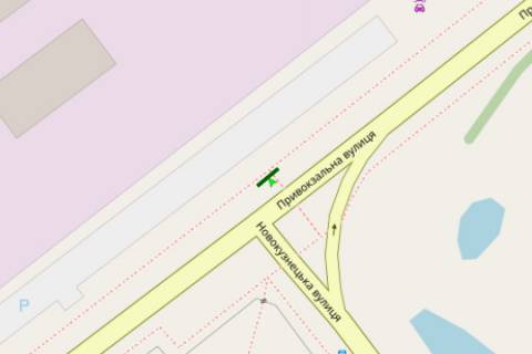 Билборд A в Запорожье, 3x6  Привокзальна вул. (Луначарського вул.) - Володимира Українця (Новокузнецька) схема