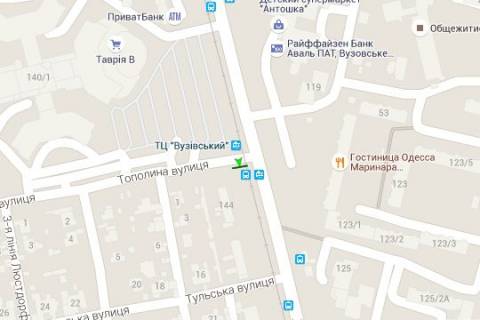 Prismatron, Prism A in Vasylivka Lustdorfs'ka doroga - Topolina st. (liva) - 425055 scheme