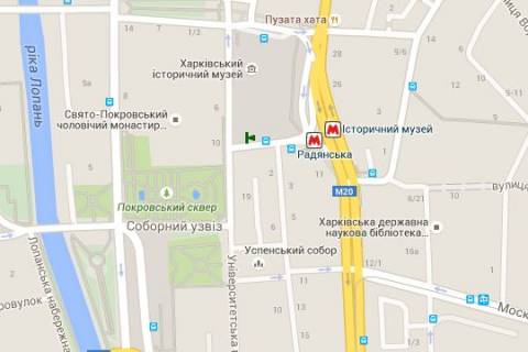 Бэклайт A в Харькове, 1.2x1.8  Конституції пл. - Університетська вул., (зупинка) (А) схема
