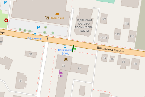 Бэклайт B в Хмельницком, 1.2x1.8  Подільська вул., 78 схема