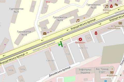 Скроллер A в Киеве, 2.3x3.14  Борщагівська вул., 133 - 273615 схема