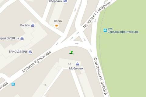 Prismatron, Prism A in Vasylivka, 3x6  Seredn'ofontans'ka pl - Krasnova st. - Gagarina prosp. (liva) - 425184 scheme