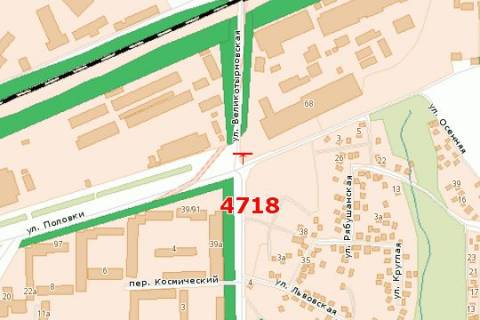 Билборд A в Васильевке, 3x6  Половки вул. - Великотирнівська вул. схема