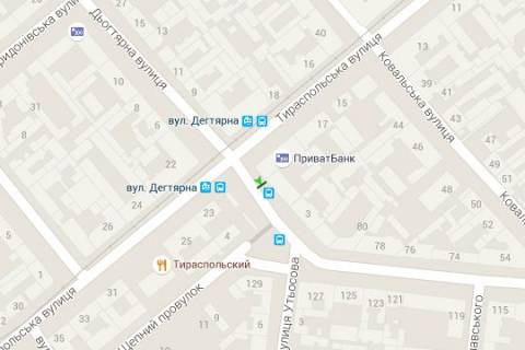 Нестандарт B в Одессе, 1.2x1.8  Дьогтярна вул., 5 - Тираспольська вул. (остановка) схема