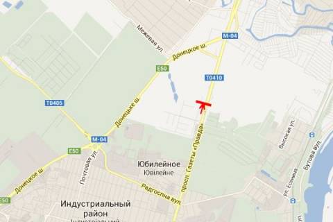 Билборд B в Васильевке, 3x6  Траса Дніпро - Підгородне - Донецьк, 1-й км. (в Днепр) схема