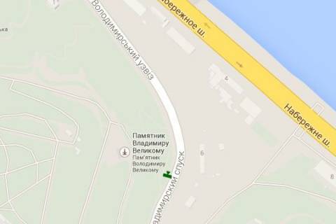 Ситилайт A в Киеве, 1.2x1.8  Володимирський узвіз, (зелена зона) №8 схема