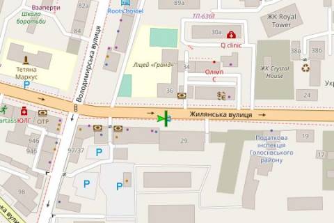 Ситилайт A в Киеве Жилянська вул., 29 , зуп. «отель Кооператор» (1) схема