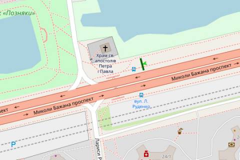 Бэклайт A в Киеве, 4x8  Миколи Бажана просп., 24/1 напроти схема