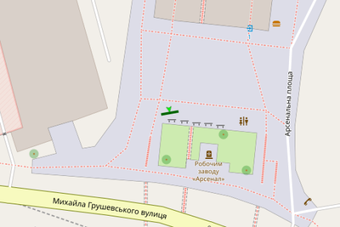Citylight A in Kyiv, 1.2x3.6  Arsenal'na pl. - Mihajla Grusevs'kogo st. scheme