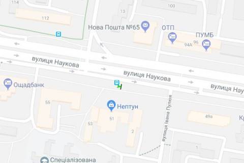 Беклайт A у Львові, 1.2x1.8  Наукова вул., 51 схема