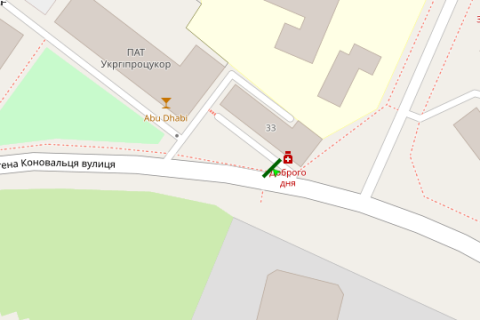 Скроллер A в Киеве Коновальця Євгена вул. (Щорса вул.), . (Щорса), 33 - 251774 схема