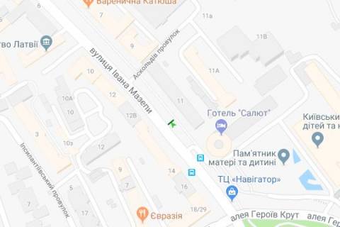 Скроллер A в Киеве, 1.2x1.8  Івана Мазепи вул., 11 №1 - 272960 схема
