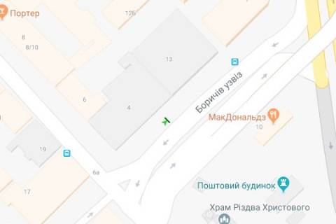 Бэклайт B в Киеве, 1.2x1.8  Боричів узвіз,  4 (навпроти "McDonald's") - №2 схема