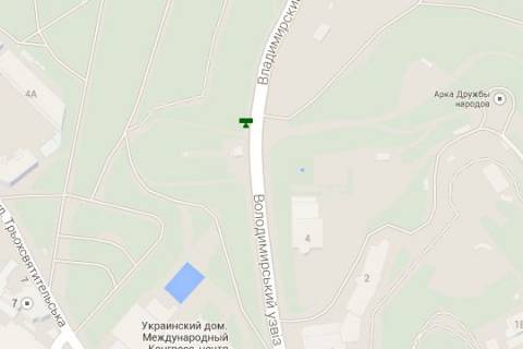 Беклайт B у Києві, 1.2x1.8  Володимирський узвіз, (зелена зона) №5 схема