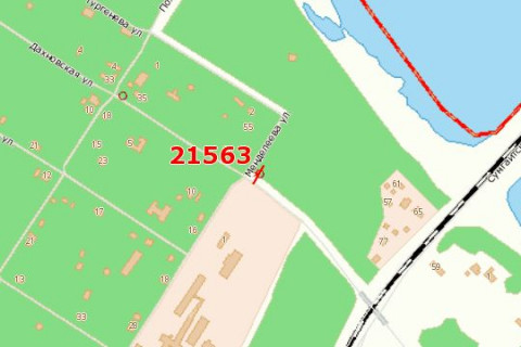 Билборд B в Васильевке, 3x6  Дахнівська вул. - Менделєєва вул. схема