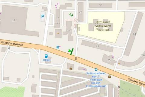 Билборд B в Васильевке, 3x6  Симона Петлюри вул., 19 схема