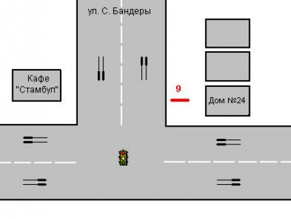 Бэклайт A в Ровно, 1.2x1.8  Бандери Степана вул., 24 схема