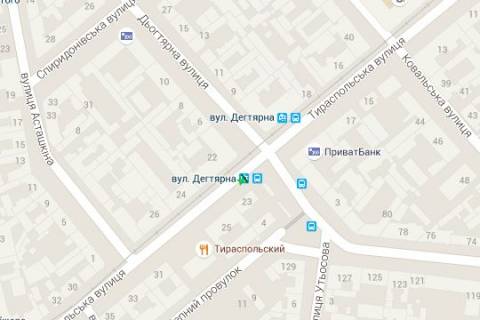 Non-Standard A in Odessa, 1.2x1.8  Тираспольська вул., 23 - Дьогтярна вул. (остановка) scheme