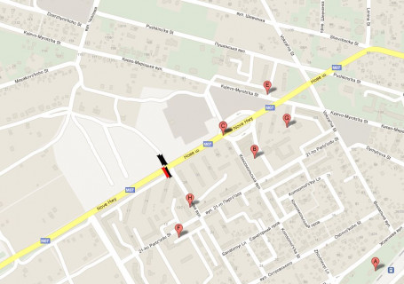 Билборд A в Васильевке, 3x6  Київ - Ковель, 15км+950м від Києва (Буча, Варшавская трасса, в напр. Києва) схема