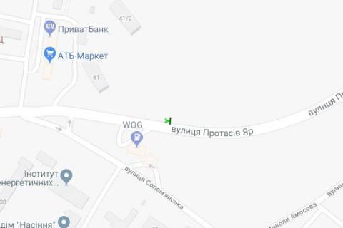 Бэклайт B в Киеве, 2.3x3.14  Протасів Яр вул., .  напроти заправки WOG (у напрямку Боженко вул.) схема