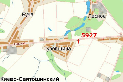 Билборд A в Васильевке, 3x6  Київ - Житомир, 17км+300м до Києва (справа в напр. м.Київ с.Гуровщина) схема