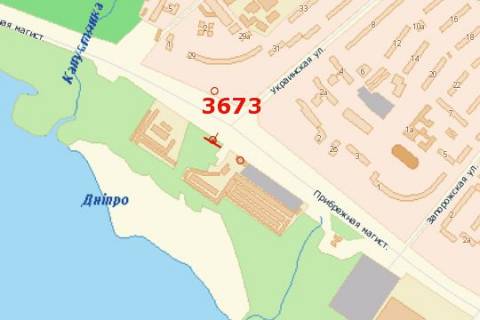 Билборд B в Запорожье, 3x6  Моторобудівників просп. (Прибережна автомагістраль) - Українська вул. схема