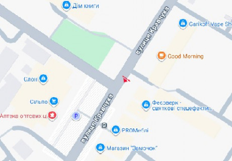 Видеоборд A в Луцке, 2.3x3.14  Кравчука вул., 32 - 663752 схема