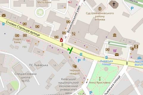 Скроллер A в Киеве, 1.2x1.8  вул. Січових Стрільців (Артема)., 11 - 273152 схема