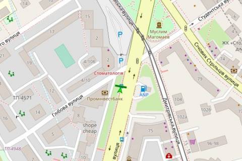 Ситилайт B в Киеве Чорновола В`ячеслава вул., 8А, зуп. "вул. Златоустівська" схема