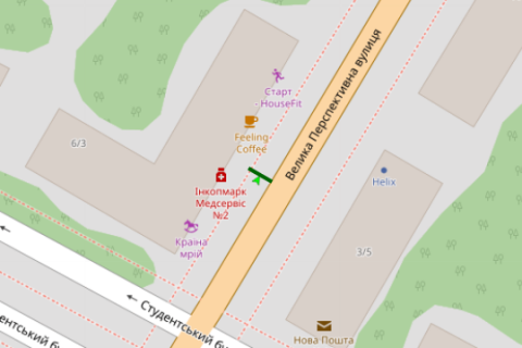 Citylight B in Kropyvnytskyi (Kirovograd), 1.2x1.8  Velika Perspektivna st., 6/3 scheme