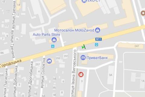 Prismatron, Prism A in Lviv Gorodoc'ka st. - Vigovs'kogo st. (Ivana Vigovs'kogo st.) (prizma) - 258399 scheme