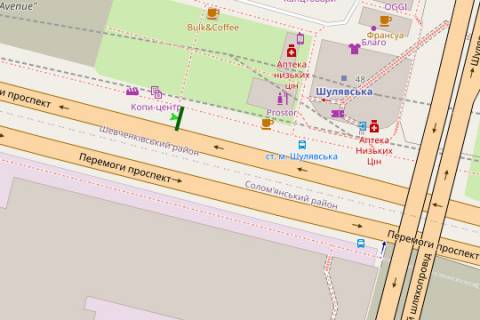Билборд B в Киеве, 3x6  Берестейський просп., 50 схема