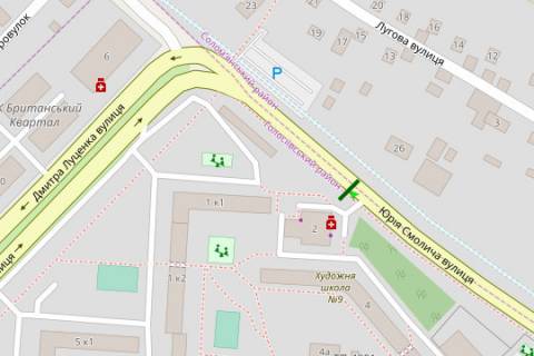 Білборд, Бігборд (Борд)  B у Києві, 3x6  Дмитра Луценка вул., 2 схема
