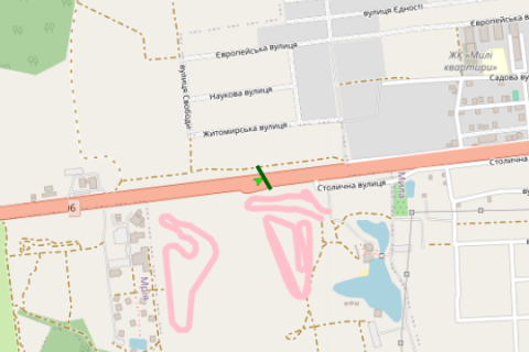 Билборд B на трассах Киевской области, 5x12  Київ - Житомир, 13км+950м від Києва (у напрямку  Києва) схема