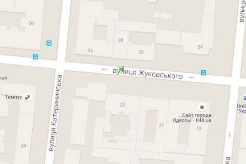 Ситилайт B в Одессе, 1.2x1.8  Святослава Караванського вул. (Жуковського)., 26/28 схема