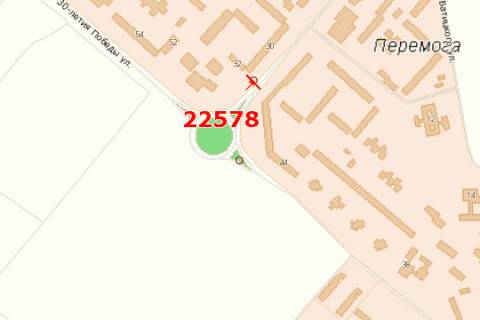 Билборд B в Черкассах, 3x6  Сумгаїтська вул., 30 схема