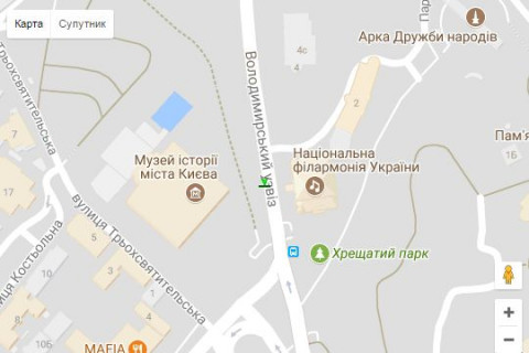 Скроллер A в Киеве, 1.2x1.8  Володимирський узвіз, (зелена зона) №1 - 127839 схема