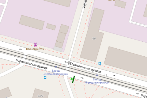 Призма A в Киеве, 3x6  Бориспільська вул., 6 - Вереснева вул. - 660986 схема
