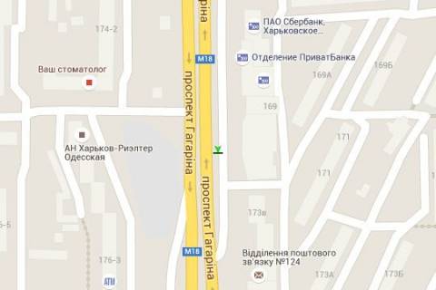 Сiтiлайт B у Харкові, 1.2x1.8  просп. Аерокосмічний (Гагаріна)., 167/1 (№1) схема