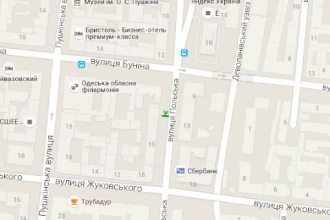 Нестандарт A в Одессе, 1.2x1.8  Польська вул., 14 - Строкатої Ніни вул. (Буніна) схема
